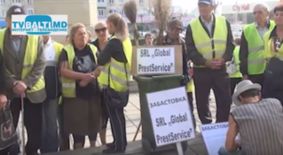 Забастовка работников по уборке территорий Бельц