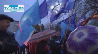Митинг против президента Украины- П. Порошенко в Бельцах.