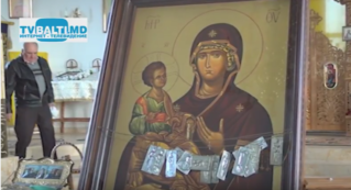 Икона Божией Матери Троеручицы из Греции прибыла в Бельцы