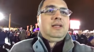Р.Усатый на выставке ледяных фигур с Детьми.Поклонная гора.