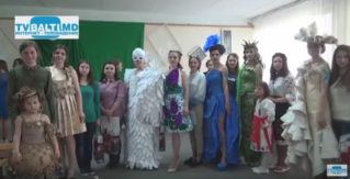 Конкурс -дифеле платьев из бумаги -2017 в Бельцах