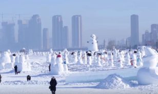 Как выглядят 2018 китайских снеговиков