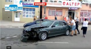 Авария по улице Киевская в Бельцах