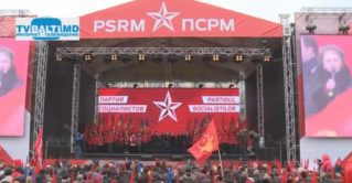 Митинг партии ПСРМ в Кишинёве.