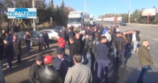 Забастовка грузоперевозчиков в Бельцах