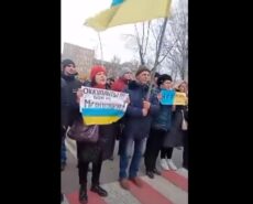 Протест в Мелитополе против оккупантов