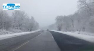 Первый снег в пригороде Бельц